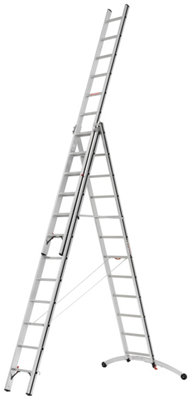 Hymer AluPro Black Line 'Smart Base' Combination Ladder - 3x12 Rung (8.02m)