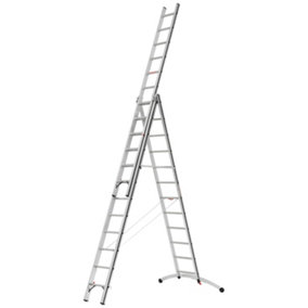 Hymer AluPro Black Line 'Smart Base' Combination Ladder - 3x12 Rung (8.02m)