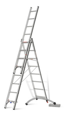 Hymer AluPro Black Line 'Smart Base' Combination Ladder - 3x8 Rung (5.21m)