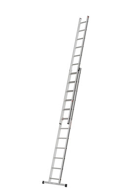 Hymer Black Line Square Rung Double Extension Ladder - 2x12 Rung (5.95m)