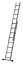 Hymer Black Line Square Rung Double Extension Ladder - 2x8 Rung (3.99m)