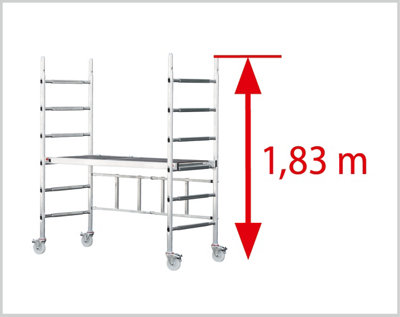 Hymer Folding Scaffold Tower - Module 1+2 - 2.65m Platform Height (4 ...