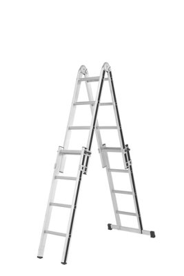 Hymer Multipurpose Telescopic Combination Ladder Aluminium - 4x4 Rung ...