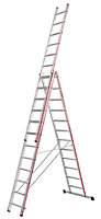 Hymer Red Line Combination Ladder - 3x12 Rung (8.51m)