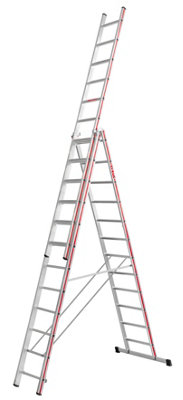 Hymer Red Line Combination Ladder - 3x12 Rung (8.51m)