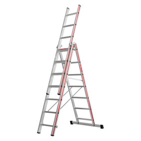 Hymer Red Line Combination Ladder - 3x7 Rung (4.87m)