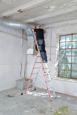 Hymer Red Line Combination Ladder - 3x7 Rung (4.87m) - 7