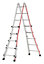 Hymer Red Line Telescopic Combination Ladder with Deployable Stabiliser Legs - 4x5 Rung (5.14m)