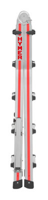 Hymer Red Line Telescopic Combination Ladder with Deployable Stabiliser Legs - 4x5 Rung (5.14m)