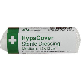 HypaCover Sterile Wound Dressing HSE Compliant 1st Aid Bandage 12cm Medium D7631