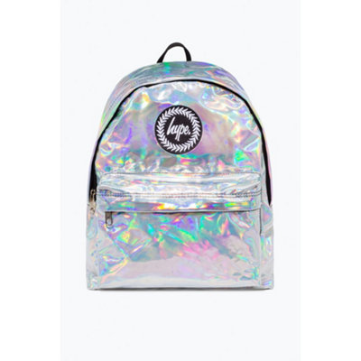 Hype black store holographic backpack