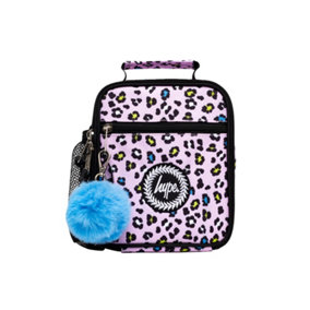 Hype Leopard Print Lunch Bag Lilac (One Size)