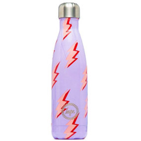 Hype Lightning Metal 500ml Water Bottle Lilac/Red/Pink (One Size)