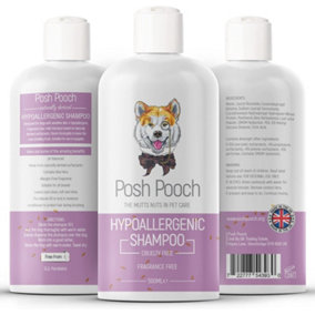 Hypoallergenic Dog Shampoo For Dogs & Puppies With Sensitive Skin, Fragrance Free Naturally Derived Ingredients