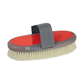 HySHINE Active Groom Goat Hair Body Brush Chilli Red (One Size)