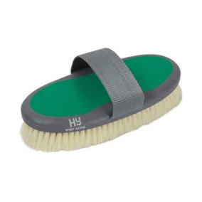 HySHINE Active Groom Goat Hair Body Brush Emerald Green (One Size)