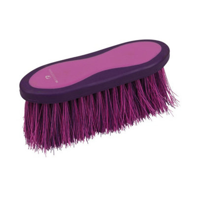 HySHINE Pro Groom Long Bristle Horse Dandy Brush Purple/Pink (20.5cm x ...