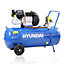 Hyundai 100 Litre Air Compressor, 14CFM/116psi, Silenced, V Twin, Direct Drive 3hp HY30100V
