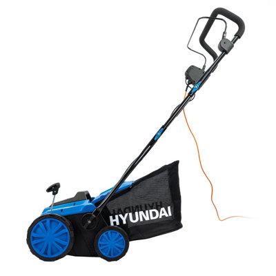 Hyundai 14 inch 36cm 2 in 1 1600W Electric Lawn Scarifier and Aerator with 45L Collection Bag  HYSC1600E