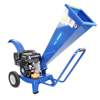 Hyundai 196cc 60mm Petrol Garden Wood Chipper Shredder 4-Stroke 