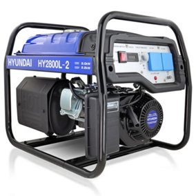 Hyundai 2.2kW / 2.75kVa Recoil Start Site Petrol Generator HY2800L-2