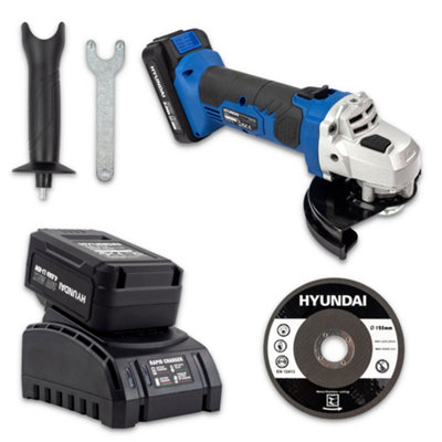 Hyundai 20V MAX Li-Ion Cordless Angle Grinder With 125mm Disc 