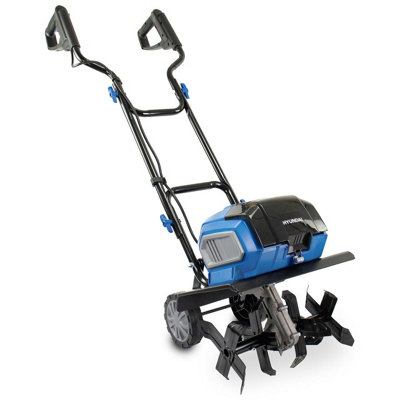 Hyundai 2x 20v (40V) Cordless Garden Tiller, 360mm Width, 220mm Depth, Brushless Motor, Li-Ion Batteries  HY2198