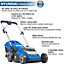 Hyundai 38cm Cordless 40v Lithium-Ion Battery Roller Lawnmower with Battery and Charger HYM40Li380P
