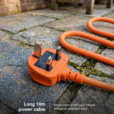 Hyundai 550W 510mm Corded Electric Hedge Trimmer Pruner 10m Cable ...