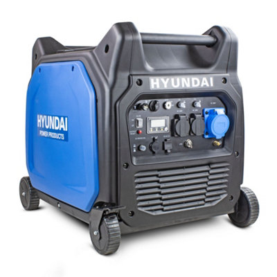 Hyundai 6600W/6.6kW Remote Electric Start Petrol Portable Inverter Generator HY6500SEi