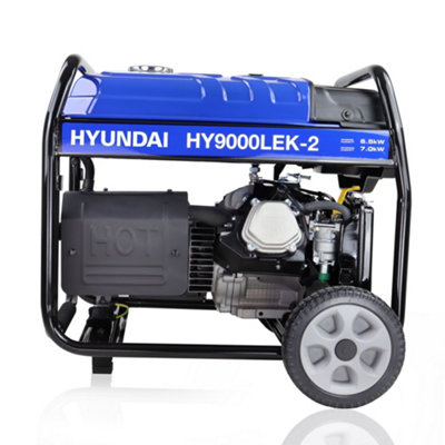 Hyundai 7kW / 8.75kVa Recoil and Electric Start Site Petrol Generator HY9000LEk-2