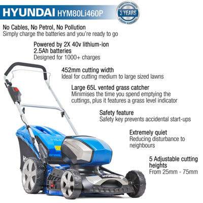 Hyundai discount battery mower