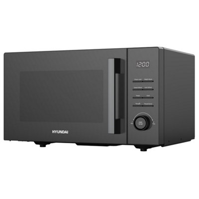 Hyundai 900W 23L Black Digital Microwave, Mirror-Effect Glass Door, Stainless Steel Interior HYMW90023DB