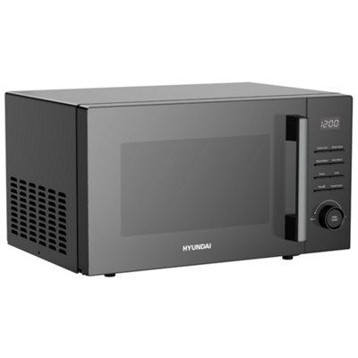 Hyundai 900W 23L Black Digital Microwave, Mirror-Effect Glass Door, Stainless Steel Interior HYMW90023DB