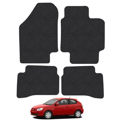 Hyundai Accent (2006-2010) Car Floor Mats Carpet Tailored Fit Set Anti-Slip 4pcs