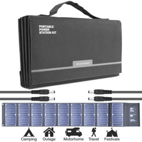 Hyundai H60 60W Portable and Foldable Solar Charger With USB and DC Connectivity H60