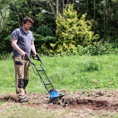 Hyundai HYT1050E 1050W 360mm Electric Garden Tiller, Cultivator, Rotovator and Rototiller