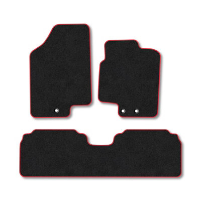 Ezy-care Tailored Car Floor Mats For Hyundai Ix35 (2010+) – Blue With Red Trim Edge + Clips