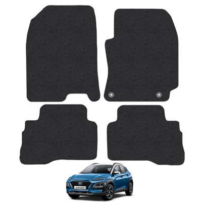 Hyundai Kona Hybrid 2017-2020 Car Floor Mats Carpet Tailored Fit Anti-Slip Set