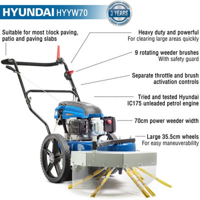 Hyundai Petrol Power Weeder on Wheels HYYW70