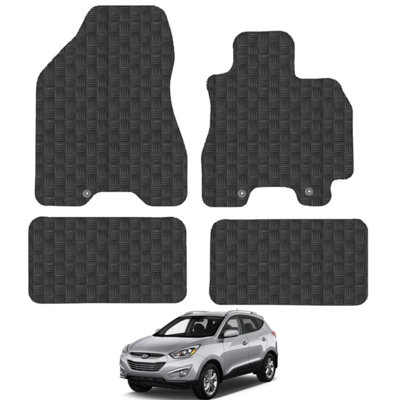 Hyundai Tucson 2004-2015 Car Floor Mats Rubber Tailored Fit 4pcs Set Heavy-Duty