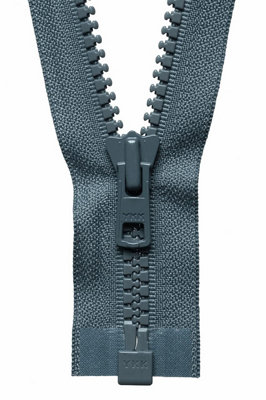 HYV/W O/E ZIP 51CM - Vislon Heavyweight Open End Zip: 51cm: Dark Grey - YKK