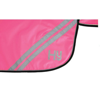 HyVIZ Reflector Mesh Horse Exercise Sheet Pink (4 6