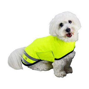 HyVIZ Reflector Waterproof Dog Coat Yellow (3XS)