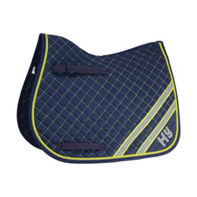 HyWITHER Reflector Saddle Pad Fluorescent Yellow/Silver (Cob/Full)