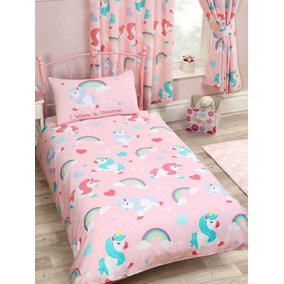 I Believe In Unicorns 4 in 1 Junior Bedding Bundle Set (Duvet, Pillow and Covers)