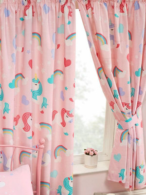 I Believe In Unicorns Lined 54'' Curtains