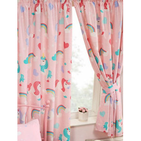 I Believe In Unicorns Lined 54'' Curtains