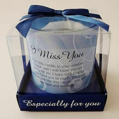 I Miss You Candle Gift Set In Box Candles Wax Message Poetic Writing