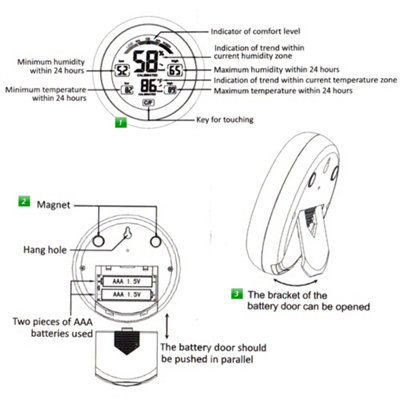i-sells Digital Hygrometer & Thermometer - 4